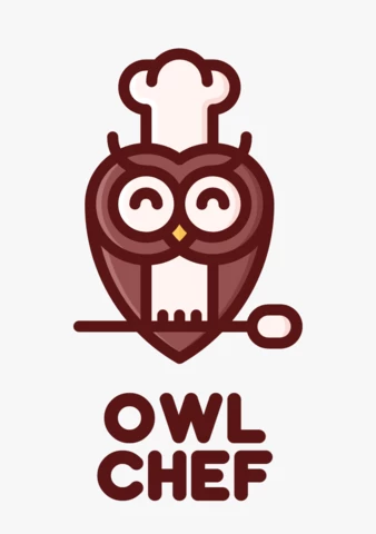 Modèle de logo pour le chef des hiboux