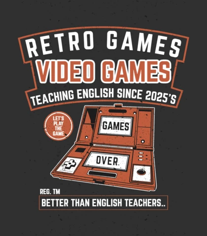 Retro Video Game T-shirt Design Template