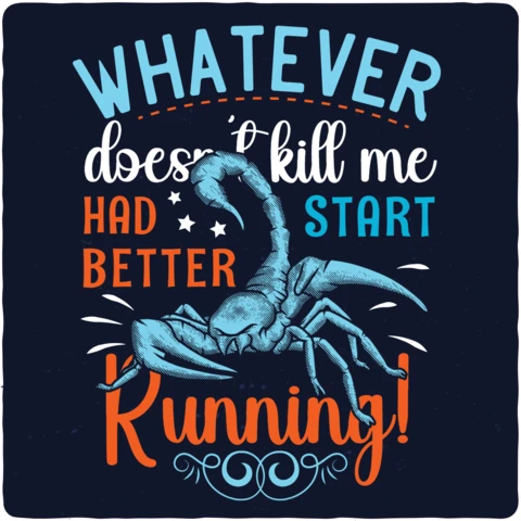 Modèle de t-shirt vintage avec scorpion dessiné à la main