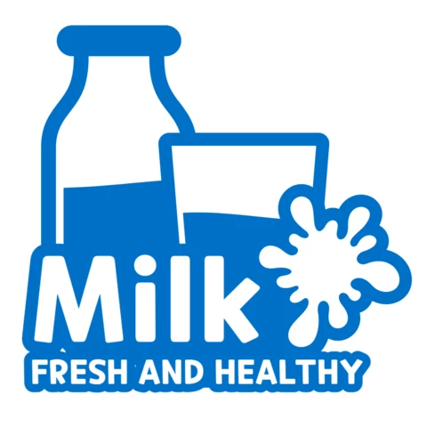 Fresh and Healthy Milk Logo Design Template