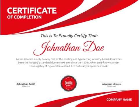 Abstract Modern Professional Corporate Certificate Post Design Template