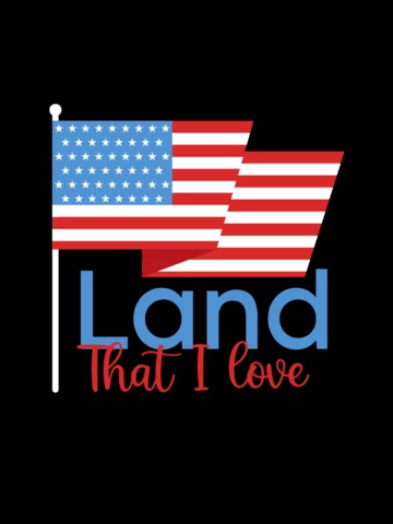 Amerikanisches land, das ich liebe t-shirt vorlage design