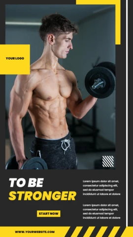 Be stronger Lifestyle kommerzielle Instagram-Story-Post-Design-Vorlage