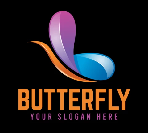 Culorfull Butterfly Logo Design Template