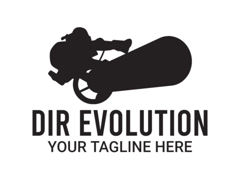 Designvorlage für schwarzes Logo eines Filmregisseurs