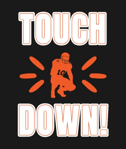 Touch Down Celebratory Sports American Football Merchandising Design Template