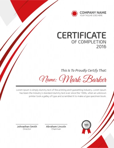 Abstract Corporate Award Certificate Post Design Template
