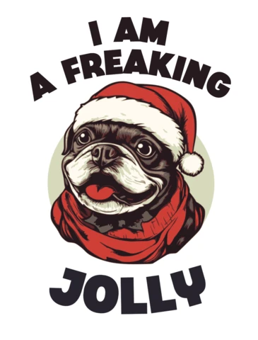 Jolly Dog Design Template for Holiday Apparel