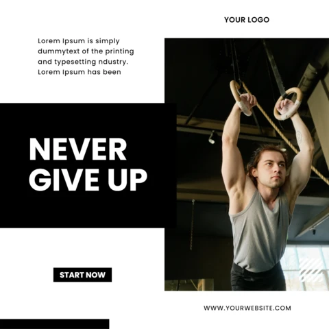 Plantilla de diseño de historia de instagram promocional de crossfit motivacional