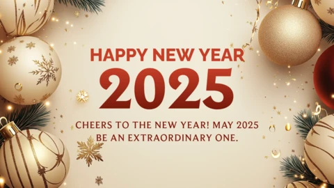 2025 modèle de conception de célébration festive et vibrante du nouvel an