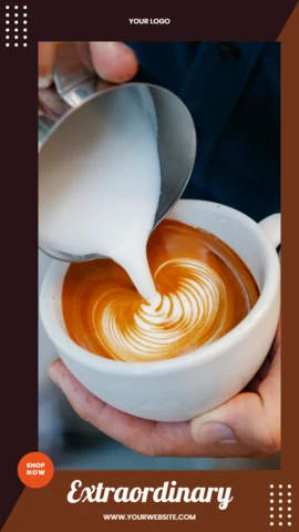 Plantilla de diseño de publicación de historia de Instagram de café extraordinario