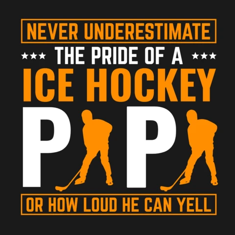 The Pride of a Ice Hockey Player Motivational T-Shirt Design Template