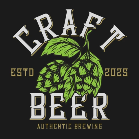 Craft Beer Label T-Shirt Design Template