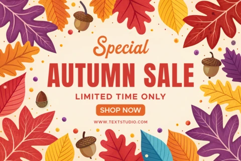 Autumn Leaves Sale Design Template for Seasonal Promotions