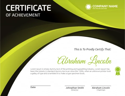 Modern Abstract Corporate Award Certificate Post Design Template
