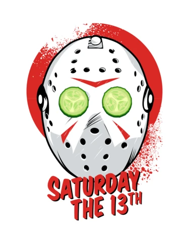 Jason voorhees parodie t-shirt ontwerpsjabloon