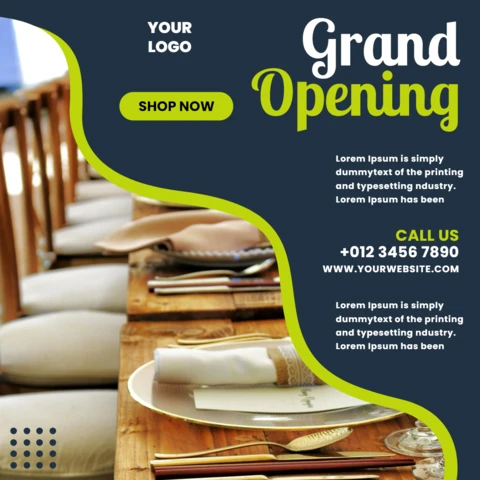 Striking Visual Restaurant Ad Instagram Post Design Template