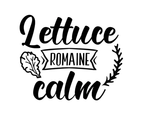 Lechuga romana calma alimentos plantilla de diseño de camiseta