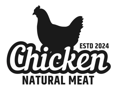Natural Chicken Meat Logo Design Template