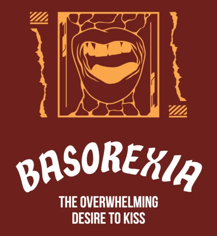 Bold Typography Design Template Featuring Mouth Illustration for Merchandising
