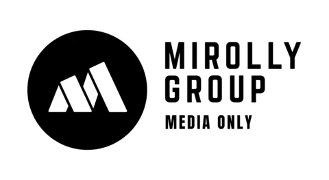 Modello di logo per la lettera m del gruppo Mirolly