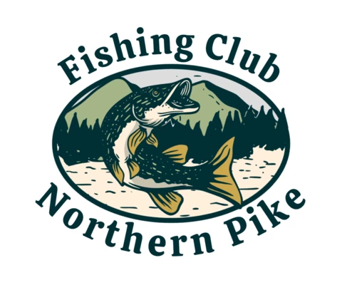 Northern Pike Fishing Club Logo Design Template