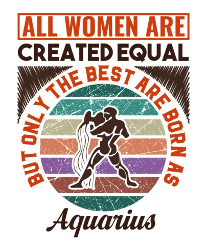 Modèle de citation inspirante vintage pour les femmes Verseau