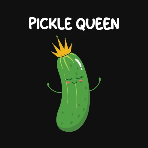 Pickle Queen Vegan Funny T-Shirt Design Template