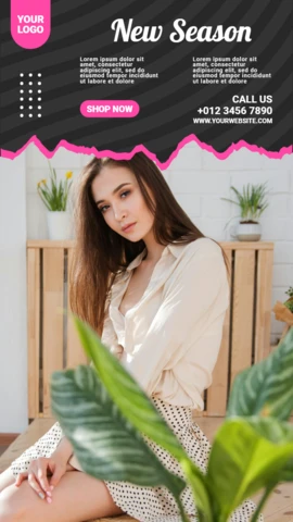 New Season Fashion Instagram Story Post Design Template