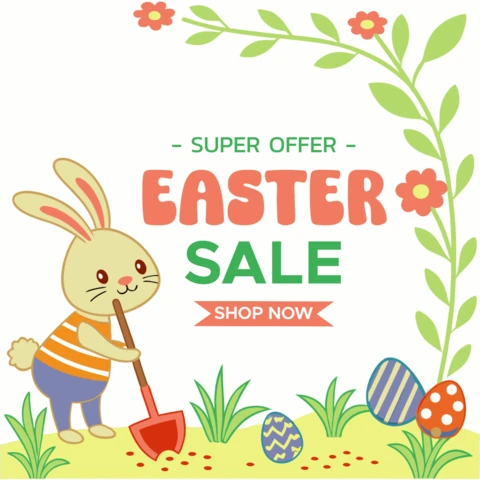 Playful Easter Sale Design Template for Festive Promotions