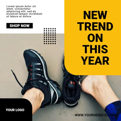 New Trend Streetwear Sneakers Sale Instagram Post Design Template