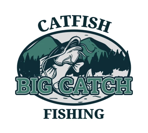 Catfish Jump On Water Vintage T-shirt Design Template