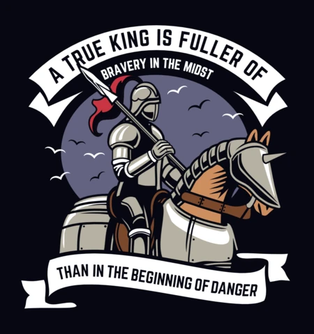 Modèle de conception de t-shirt à cheval avec un vrai chevalier