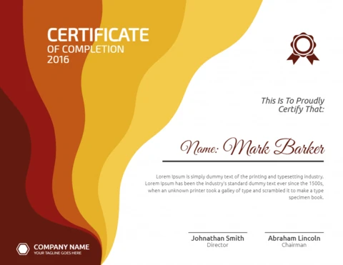 Abstract Modern Professional Corporate Certificate Post Design Template