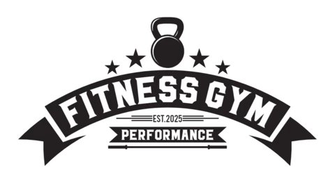 Fitness Gym Retro Logo Design Template