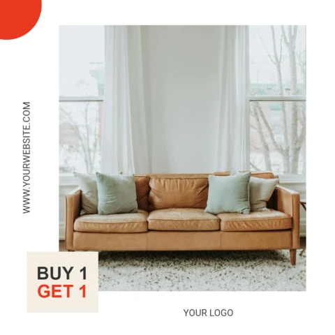 Bright Minimalist Advertising Instagram Post Design Template