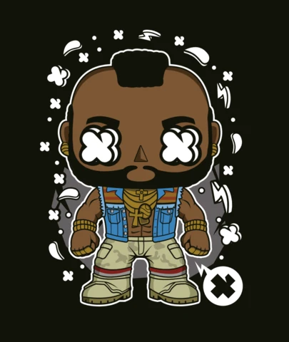 A-Team Mister T Pop Culture T-Shirt Design Template