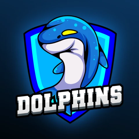 Dauphins baleine animal mascotte sport d'équipe badge