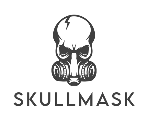 Skull Mask Logo Design Template