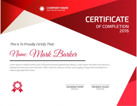 Abstract Modern Corporate Certificate Post Design Template