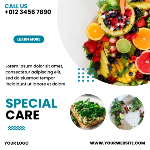 Hospital and Healthcare Advertising Social Media Post Design Template