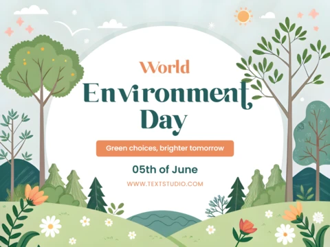 Whimsical Nature Design Template for World Environment Day Celebration