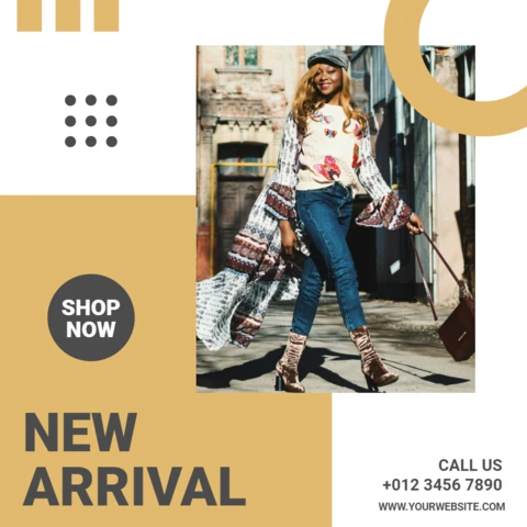 New Arrival Women Fashion Blog Instagram Post Design Template