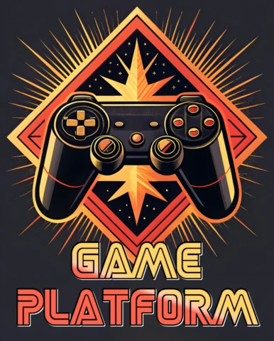 Retro Gaming Controller Design Template for T-Shirt Printing