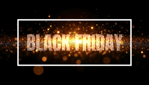 Modèle de conception pour les soldes du vendredi noir avec effets de scintillement
