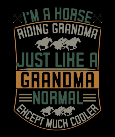 Ik ben een paardrijdende oma t-shirt ontwerp sjabloon voor paardenraces