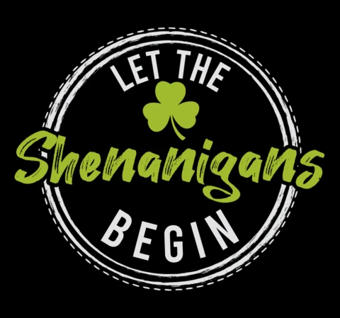 St. Patrick's Day Fun Design Template for T-Shirt with Shamrock and Playful Typography