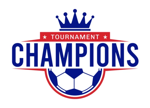 Designvorlage für das Logo des Fußballturniermeisters