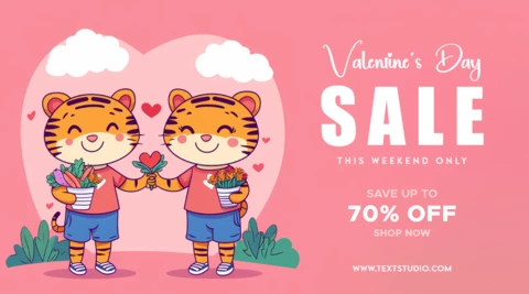Valentine's Day Sale Design Template for Promotions
