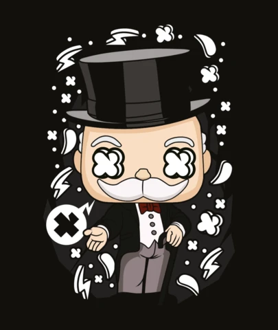 Monopoly Banker Pop Culture T-Shirt Design Template